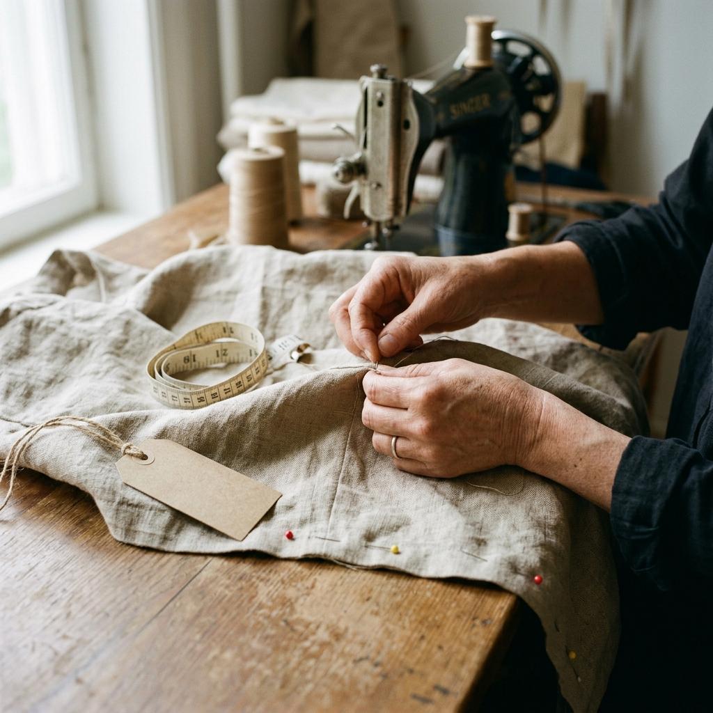A tailor at work.